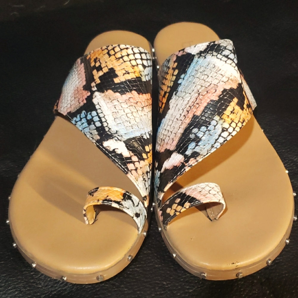 Bar III Snake Print Sandals